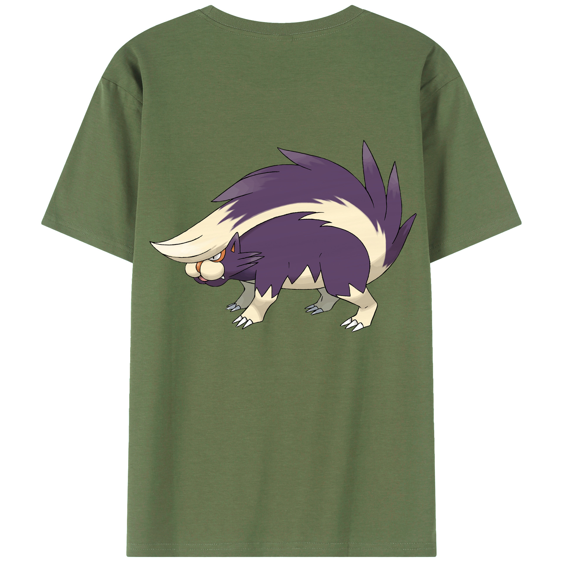（画像用） ポケットモンスター Pokémon 綿100％ メンズ半袖Tシャツ（バックプリント） 通気性